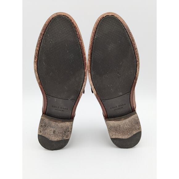 Cole Haan Men's Harrison Monk Oxfords Leather British Tan Size 10.5 EU44.5 - Picture 8 of 15